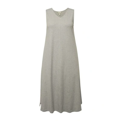 Abbildung von Ulla Popken Sleeveless Jerseykleid, Damen, Größe: 46/48, Light gray melange