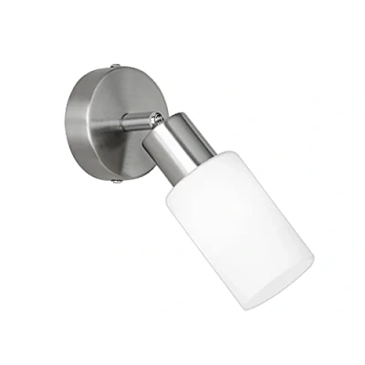 Abbildung von RL LIVE YOUR LIGHT Reality Leuchten Wandspot Mars R80011007, Metall Nickel matt, Glas matt weiß, 1 x E14
