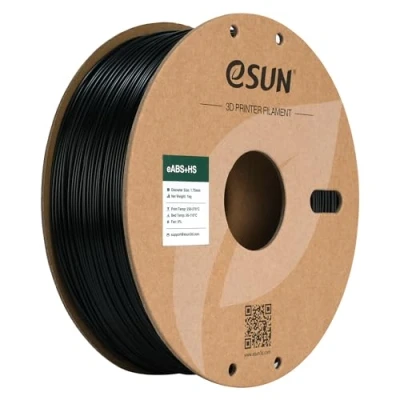 Abbildung von eSUN ABS+ Filament 1.75mm, ABS+HS Hochgeschwindigkeits 3D Drucker Schnelligkeit ABS Plus, Maßgenauigkeit +/ 0.03mm, 1KG Spule (2.2 LBS) für High Speed Drucker,Schwarz