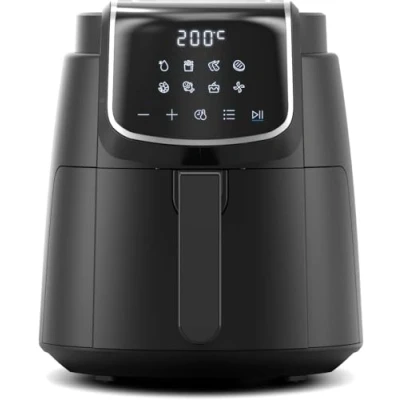 Abbildung von Midea MF CN40C2 Heißluftfritteuse 4L, Ölfreie Airfryer 1500W, 8 Vorprogrammierte Kochmodi, 35 200℃, Backen, Braten, Grillen, Auftauen, Schüttelalarm, 60 Minuten Timer, 41 Rezepten, Spülmaschinenfest
