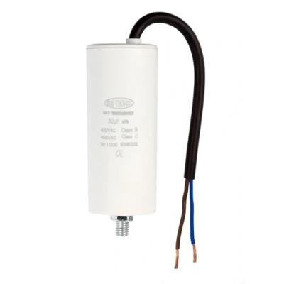 Abbildung von Kondensator Anlaufkondensator Motorkondensator Arbeitskondensator Kabel 30µF 450V