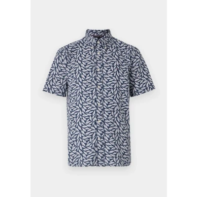 Abbildung von Tommy Hilfiger Print Shirt Hemd, Herren, Größe: XS, Carbon navy