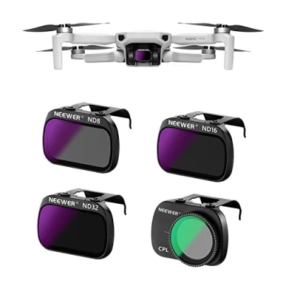 Abbildung von NEEWER ND Filter Set, mehrfach beschichtetes optisches HD Glas, ND8 + ND16 ND32 CPL Filter, kompatibel mit DJI Mavic Mini 2 SE 2SE