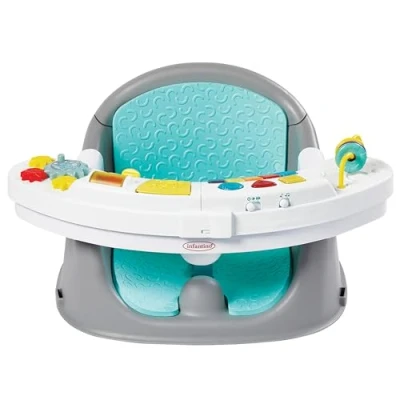 Abbildung von Infantino Music &amp; Lights 3 in 1 Discovery Seat Booster Growing Baby Chair Dining With Toys and Snack Tray For Babies Toddlers