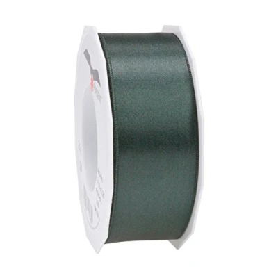 Abbildung von PRÄSENT C.E. Pattberg Satin tannengrün, 25 m Satinband zum Einpacken von Geschenken, 40 mm Breite, Geschenkband Dekorieren &amp; Basteln, Dekoband, Anlass