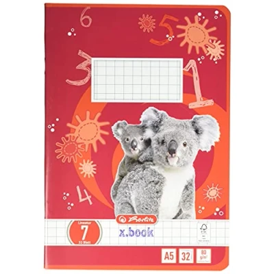Abbildung von Herlitz Heft A5 Lineatur 07, holzfreies Papier, kariert, 80 g/m², 7 x mm, 32 Blatt, weiß