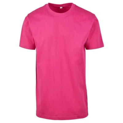 Abbildung von Build Your Brand Herren T Shirt Round Neck, hibiskus pink, L
