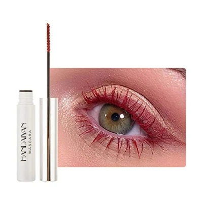 Abbildung von Allbestaye Bunt Wimperntusche Wasserfest Feiner Pinsel Grün Schwarz Weiß Wimpern Long lasting (11#)