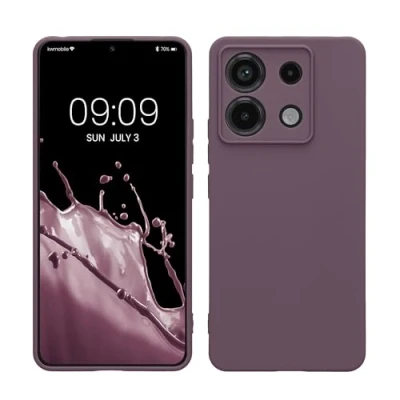 Abbildung von kwmobile Handyhülle kompatibel mit Xiaomi Redmi Note 13 Pro 5G / Poco X6 Hülle Handy Case aus weichem Silikon in Helle Iris