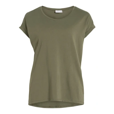 Abbildung von VILA Dreamers NEW PURE Tshirt basic, Damen, Größe: Small, Dusty olive
