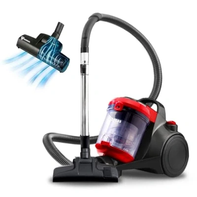 Abbildung von Akitas C10T 850W Beutelloser Staubsauger,Cat and Dog Tierhaare,Staubsaugerzylinder mit Deutschem Wessel Werk,28cm Breite Große Turbokopf Spinnbürste
