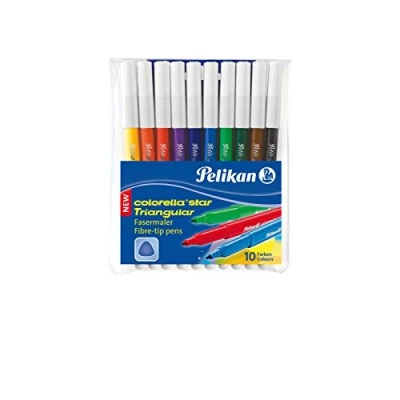 Abbildung von Pelikan 985663 Fasermaler Colorella Star Trigangular dreieckige Stifte, 1 Set, 10 farbig