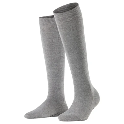 Abbildung von Falke Softmerino Kneehigh warm Kniestrümpfe, Damen, Größe: 39/40, Light grey