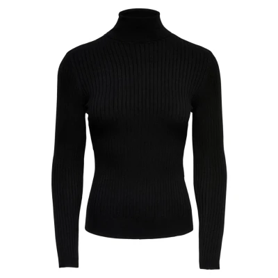 Abbildung von ONLY Onlkarol ROLL NECK Strickpullover, Damen, Größe: Large, Black