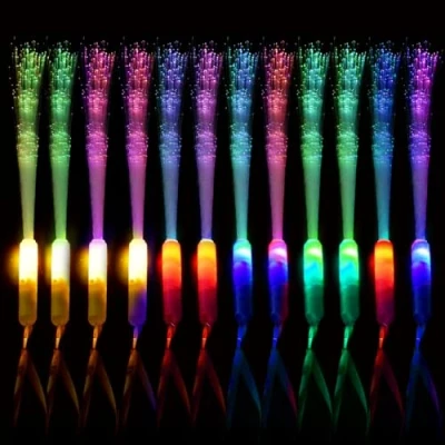 Abbildung von M.best 72 Stück Leuchtstäbe Knicklichter Partyzubehör, 3 Modi Bunt blinkende LED für Partygeschenke