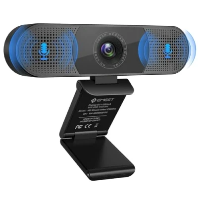Abbildung von EMEET Webcam mit Mikrofon C980PRO und Lautsprecher, 1080P Objektivabdeckung, 90 Sichtfeld, Autofokus, Plug &amp; Play, Ideal für PC, Skype, Konferenz