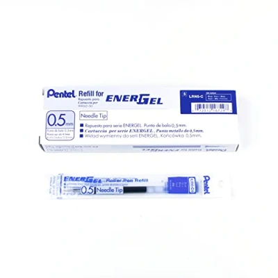 Abbildung von Pentel LRN5 C Nachfüllmine für EnerGel Stifte 0,25 mm Strichstärke, 0,5 Kugeldurchmesser, 12 Stück, blau