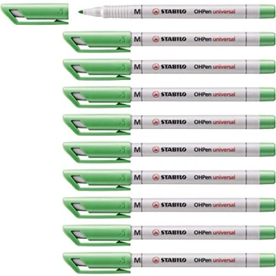 Abbildung von STABILO Folienstift OHPen universal wasserlöslich medium 10er Pack grün