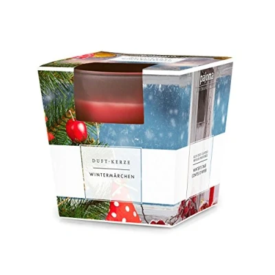 Abbildung von pajoma® Duftkerze, Wintermärchen im satinierten Glas 120g Wachsgewicht, Brenndauer: 25 Stunden, in edler Geschenkverpackung Premium Qualität