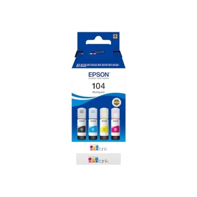 Abbildung von Epson C13T00P640 Tinte (4) Cyan, Magenta, Gelb, Schwarz 65 ml Flasche, EcoTank 104