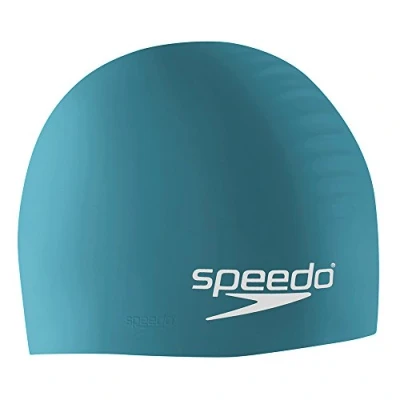 Abbildung von Speedo Unisex Erwachsene Badekappe aus Silikon, Dunkles Türkis, Einheitsgröße