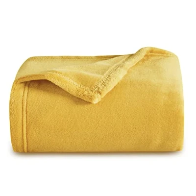 Abbildung von BEDSURE Kuscheldecke Flauschig Decke Fleecedecke Wohndecke Warm Winter Weich, Sofadecke XL, Couch Blanket, Wohn &amp; Kuscheldecken 150x200cm, Sofa überwurfdecke Gelb