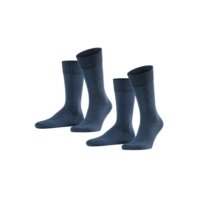 Abbildung von Falke Happy 2PACK Everyday Casual Socken graumeliert, Herren, Größe: 47 50, Grau meliert