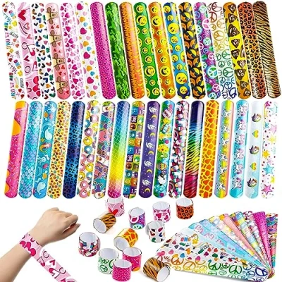Abbildung von JOYIN 144 Stück Einhorn Schnapparmband Kinder Klatscharmband Slap Armband Mitgebsel Kindergeburtstag Junge Mädchen Mitbringsel Schnapparmbänder Set Give Aways Klapparmband Bands Bracelets