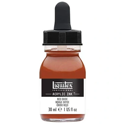 Abbildung von Liquitex 4260335 flüssige Professional Acrylfarben Ink, Tusche, 30 ml, hochpigmentierte Airbrushfarbe, oxidrot