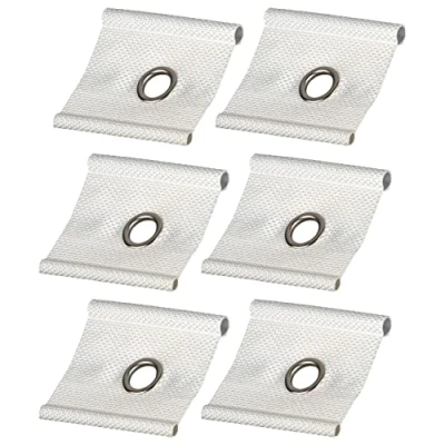 Abbildung von 6 x Kederöse für Kederschiene 5/6mm 7/8mm Set Kederband Vorzeltkeder Markisenhaken Vorzelt Camping Wohnwagen Weiß rechteckig