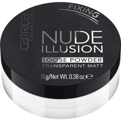 Abbildung von Catrice Nude Illusion Loose Powder, Transparent, langanhaltend, mattierend, matt, für trockene Haut, vegan, ölfrei, ohne Parfüm, Alkohol, 1er Pack (11g)