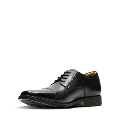 Abbildung von Clarks Herren tilden kasket Derby, Schwarzes Leder, 48 EU