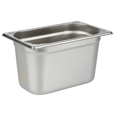 Abbildung von APS 81406 GN 1/4 Behälter, rostfreier Gastronormbehälter Edelstahl, Abmessungen 265 x 160 mm/Höhe 150 mm/Volumen 4,0 Liter