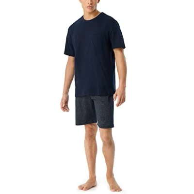 Abbildung von Schiesser DAY Night SET Nachtwäsche Set, Herren, Größe: 48, Blau