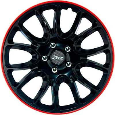 Abbildung von Satz J Tec Radzierblenden Hero GTR 14 Zoll Schwarz/Rot unrandet