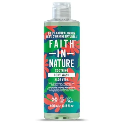 Abbildung von Faith In Nature Natürliches Aloe Vera Duschgel, Verjüngend, Vegan und Frei von Tierversuchen, Ohne SLS Oder Parabene, 400ml