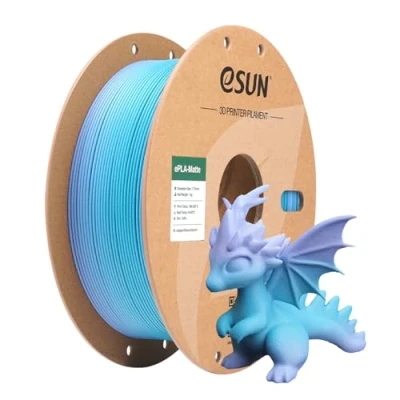 Abbildung von eSUN Matte Rainbow PLA Filament 1.75mm, Multicolored 3D Drucker PLA, 1KG Spule (2.2 LBS) Gradient Changing für Drucker, Tiefes Meer