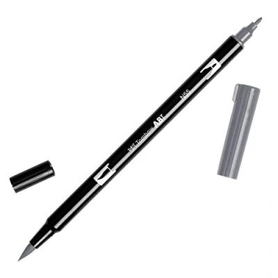 Abbildung von Tombow ABT N55 Fasermaler Dual Brush Pen mit zwei Spitzen, cool grey 7