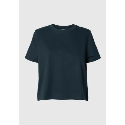 Abbildung von Selected Femme BOXY FIT Tshirt basic, Damen, Größe: Medium, Dark sapphire