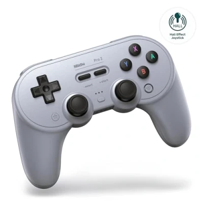Abbildung von 8Bitdo Pro 2 Bluetooth Controller for Switch, Hall Effect Joystick Update, Wireless Gaming PC, Android, and Steam Deck &amp; Apple (Gray Edition)