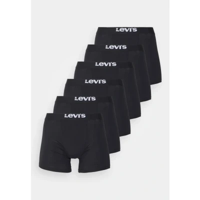 Abbildung von Levi&#039;s Herren Solid Basic Boxers (6 Pack) Underwear, New Schwarz, XXL (6er