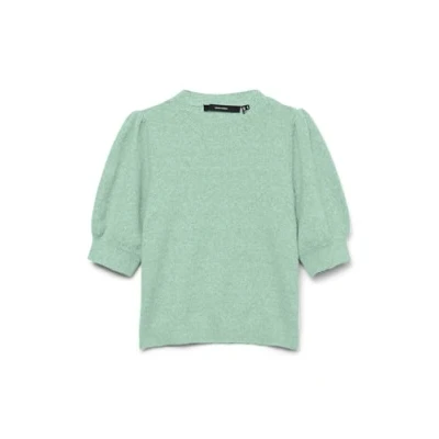 Abbildung von Vero Moda Doffy Oneck Tshirt print, Damen, Größe: Small, Birds egg green