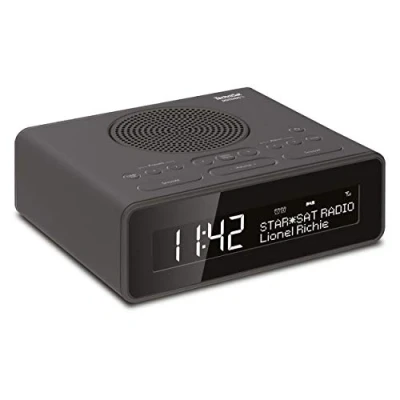 Abbildung von TechniSat DIGITRADIO 51 DAB+ Radiowecker (DAB, UKW, Uhrenradio, Wecker mit zwei einstellbaren Weckzeiten, Snooze Funktion, Sleeptimer, dimmbares Display, Kopfhöreranschluss) schwarz