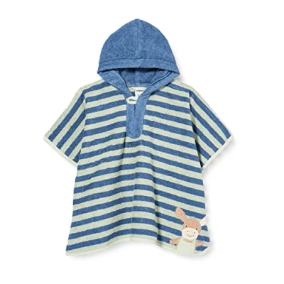 Abbildung von Sterntaler Baby Badeponcho mit Kapuze, Esel Emmilius, Einheitsgröße, Baumwolle, Grün/Blau