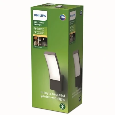 Abbildung von Philips Splay LED Außenwandlampe anthrazit 2.700 K