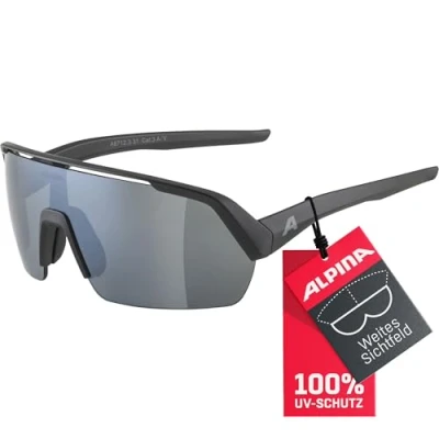 Abbildung von Alpina Unisex Erwachsene, TURBO HR Sportbrille, black matt/black, One Size
