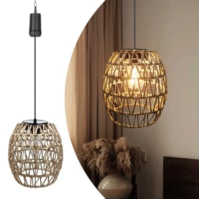 Abbildung von pearlstar Hängelampe mit Batterie,Batteriebetriebene 6 Stunden Timer,Outdoor Indoor Deckenleuchte Hängend Laterne Pendelleuchte für Patio Bar Garten Terrasse Wohnzimmer Schlafzimmer(HDC921)