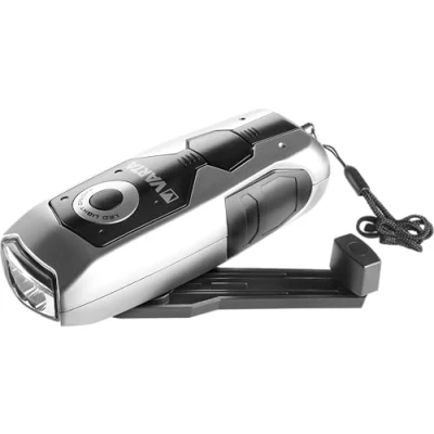 Abbildung von VARTA Handkurbel Taschenlampe LED wiederaufladbar, Dynamo Light, Dynamolampe, batterieunabhängig, 1 Minute Kurbeln 30 Minuten Leuchtzeit, stoßfest und spritzwassergeschützt