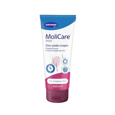 Abbildung von MoliCare Skin Zinkoxid Creme: reizlindernd, Schutz für durch Inkontinenz beanspruchte Haut, 200ml