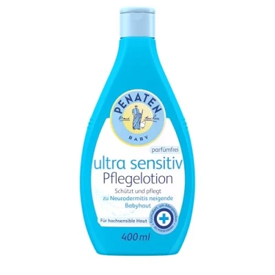Abbildung von PENATEN Ultra Sensitiv Pflegelotion parfümfrei (400 ml), Baby Körperlotion ohne Parfüm &amp; Farbstoffe, Babypflege speziell für besonders empfindliche Haut entwickelt